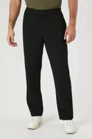 Men Mid-Rise Slim-Fit Pants in Black, 32