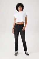 Women's High-Rise Mom Skinny Jeans in Washed Black, 23