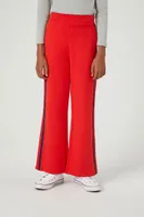 Girls Striped Flare Pants (Kids) in Red, 5/6