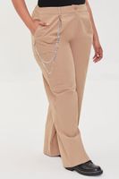 Women's Wallet Chain Pants in Khaki, 0X