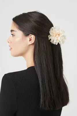 Flower Claw Hair Clip in Nude