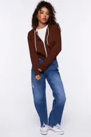 Women's Basic Fleece Zip-Up Hoodie