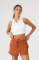 Women's Active Fleece 21 Graphic Shorts in Chestnut Large