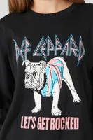 Women's Def Leppard Graphic Sweater in Black, XS