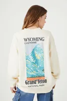 Women's Grand Teton National Park Graphic Pullover in Cream Small