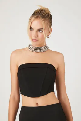 Women's Ponte Knit Cropped Tube Top