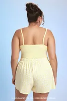 Women's Cinnamoroll Cami & Shorts Pajama Set in Yellow, 1X