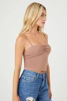 Women's Sweetheart Cropped Cami Cappuccino