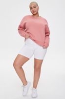 Women's Fleece Crew Neck Sweatshirt in Rose, 3X