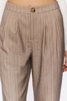 Women's Pinstriped Wide-Leg Pants in Khaki/Black Small