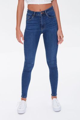 Women's Mid-Rise Skinny Jeans in Dark Denim, 34