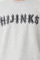 Men Embroidered Hijinks Pullover in Heather Grey Large