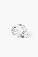 Women's Layered Wire Cuff Bracelet in Silver