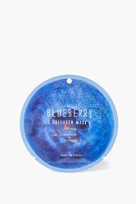 Blueberry Collagen Face Mask in Black/Herbal Green