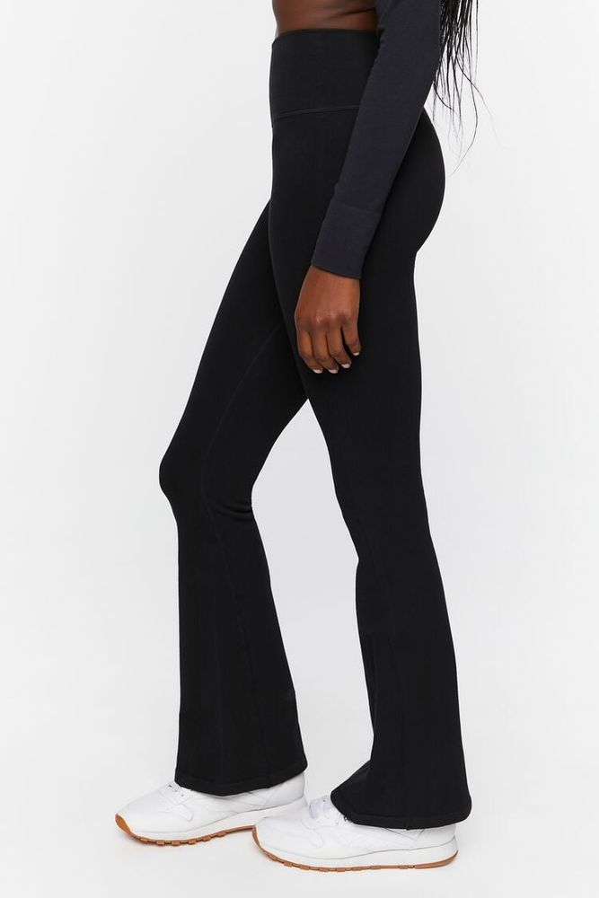 Women's Active Seamless Flare Leggings in Black Large