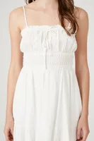 Women's Flounce Cami Mini Dress in White Medium