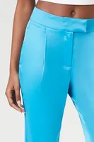 Women's Satin High-Rise Straight Pants