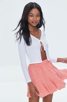 Women's Flowy High-Rise Mini Skirt in Tigerlily Medium