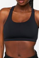 Women's High Impact Crisscross Sports Bra in Black, XS