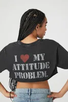 Women's Attitude Problem Graphic T-Shirt in Charcoal Small