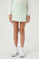 Girls French Terry A-Line Skirt (Kids) in Mint, 5/6