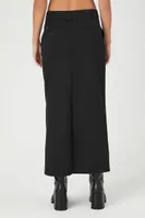 Women's Twill Maxi Column Skirt in Black Medium