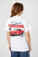 Women's Ford Mustang Graphic T-Shirt in White, S/M