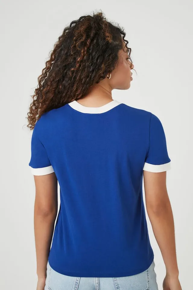 Women's Tiny Turnip Royal Toronto Blue Jays Triple Scoop T-Shirt Size: Extra Small