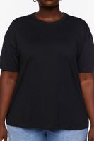 Women's Relaxed Crew T-Shirt in Black, 0X