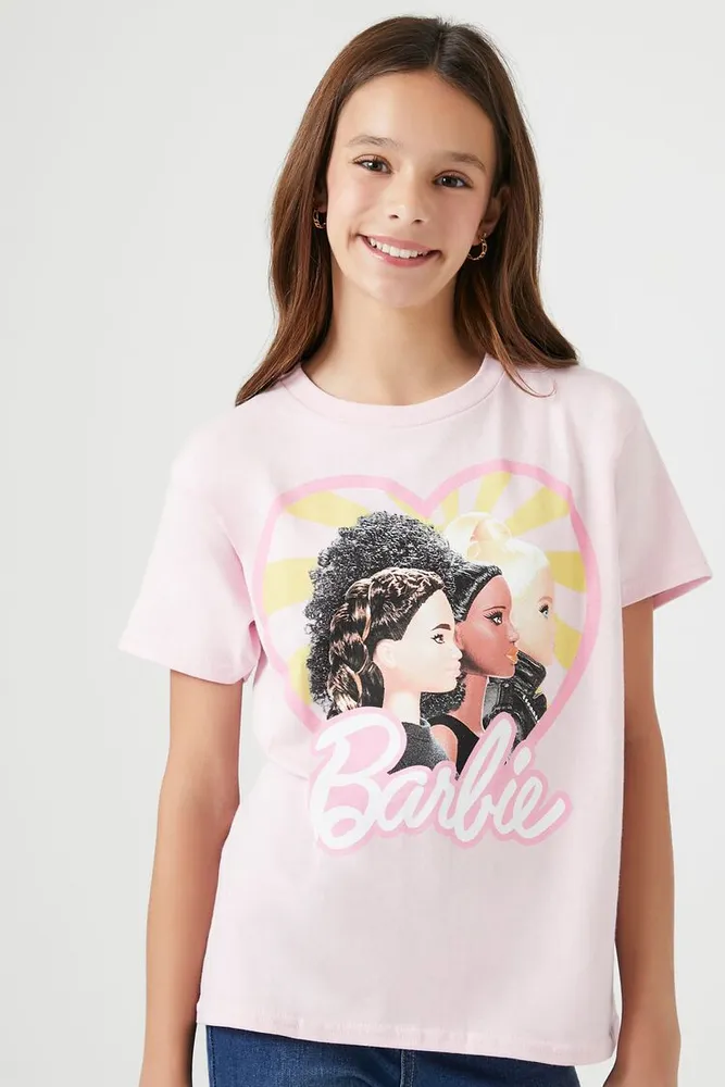 Girls Barbie Graphic T-Shirt (Kids) in Light Pink, 13/14