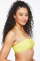 Women's Ruched Bandeau Bikini Top Citron