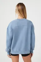 Women's Mineral Wash Fleece Pullover Blue