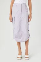 Women's Cargo Midi Skirt in Wisteria, XS