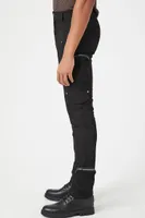 Men Slim-Fit 3D Pocket Pants Black,