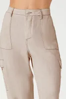 Women's High-Rise Cargo Pants in Natural Medium