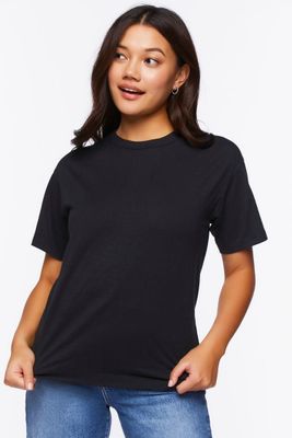 Women's Relaxed Crew T-Shirt in Black Small