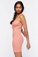 Women's Bodycon Lace-Up Mini Dress in Tigerlily Medium