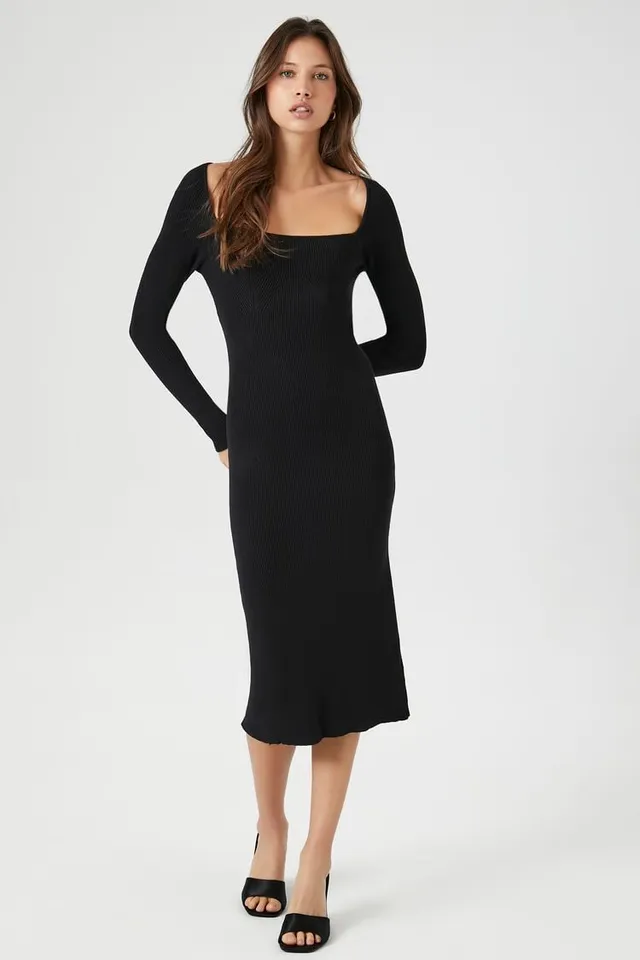 ribbed midi dress forever 21 Forever 21 Tan Ribbed Midi Sweater Dress