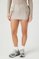 Women's Patch Pocket A-Line Mini Skirt