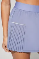 Women's Active Pleated Mini Skirt in Heather Blue Large