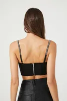 Women's Rhinestone Bustier Cropped Cami