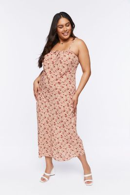 Women's Floral Print Maxi Dress 0X