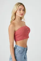 Women's Sweater-Knit Cropped Tube Top