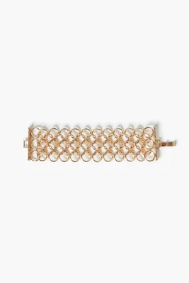 Women's Tiered Rolo Chain Bracelet in Gold