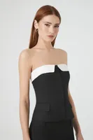 Women's Colorblock Strapless Top