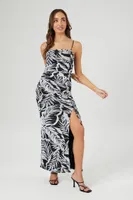 Women's Abstract Print Midi Dress