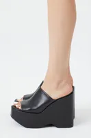 Women's Faux Leather Platform Wedges