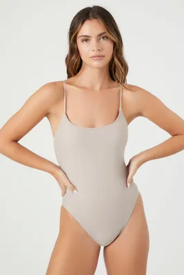 Women's Cutout One-Piece Swimsuit in Goat Small