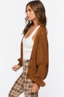 Women's Marie Sleeve Cardigan Sweater in Chocolate Large