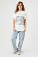 Women's Elvis Presley Graphic T-Shirt in Cream, M/L